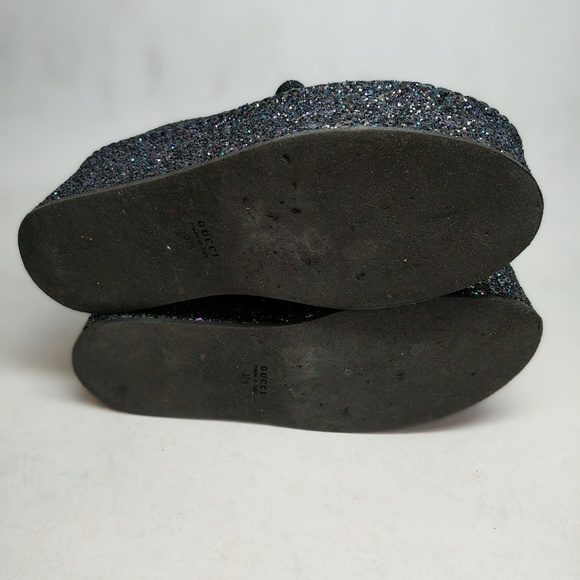 SOLD Gucci Peggy Glitter Blue Platform Sneakers - Picture 3 of 6